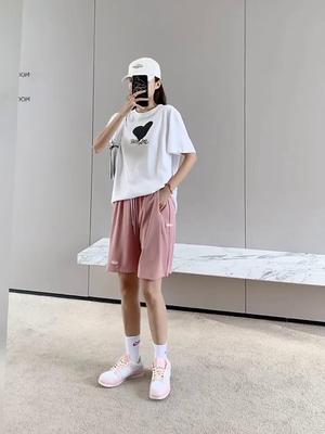 冰丝运动短裤女夏季宽松薄款2021新款高腰直筒显瘦休闲阔腿五分裤